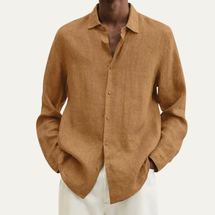 The Rancho Mirage Men’s Classic Breathable Summer Linen Shirt