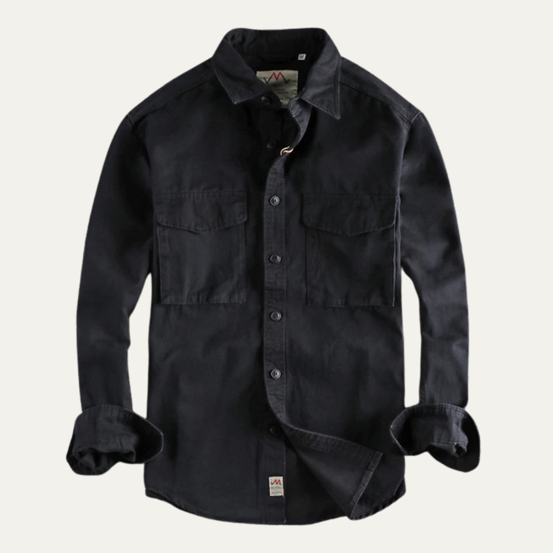 The Bellwood Men’s Vintage Canvas Cargo Shirt Jacket