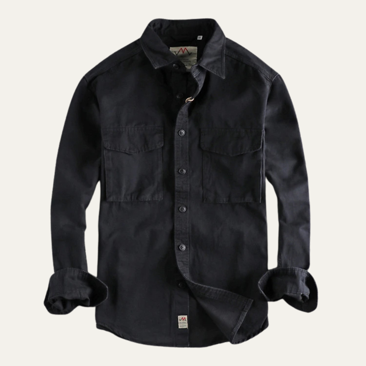 The Bellwood Men’s Vintage Canvas Cargo Shirt Jacket