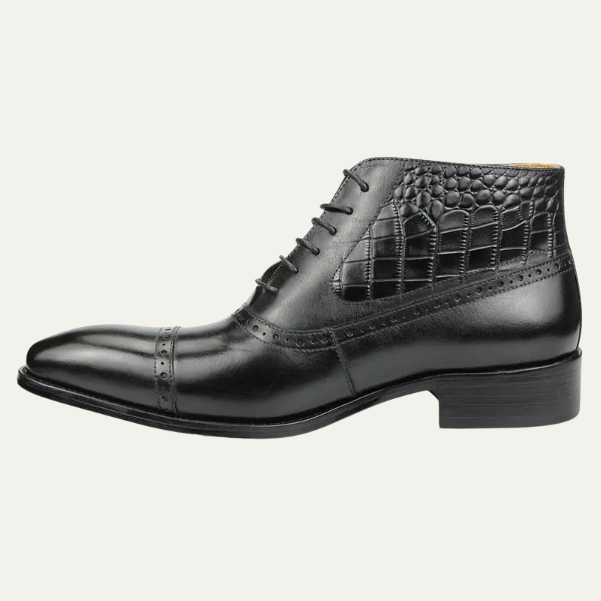 The Capo Vaticano Men’s Formal Leather Brogue Lace Up Ankle Dress Boots
