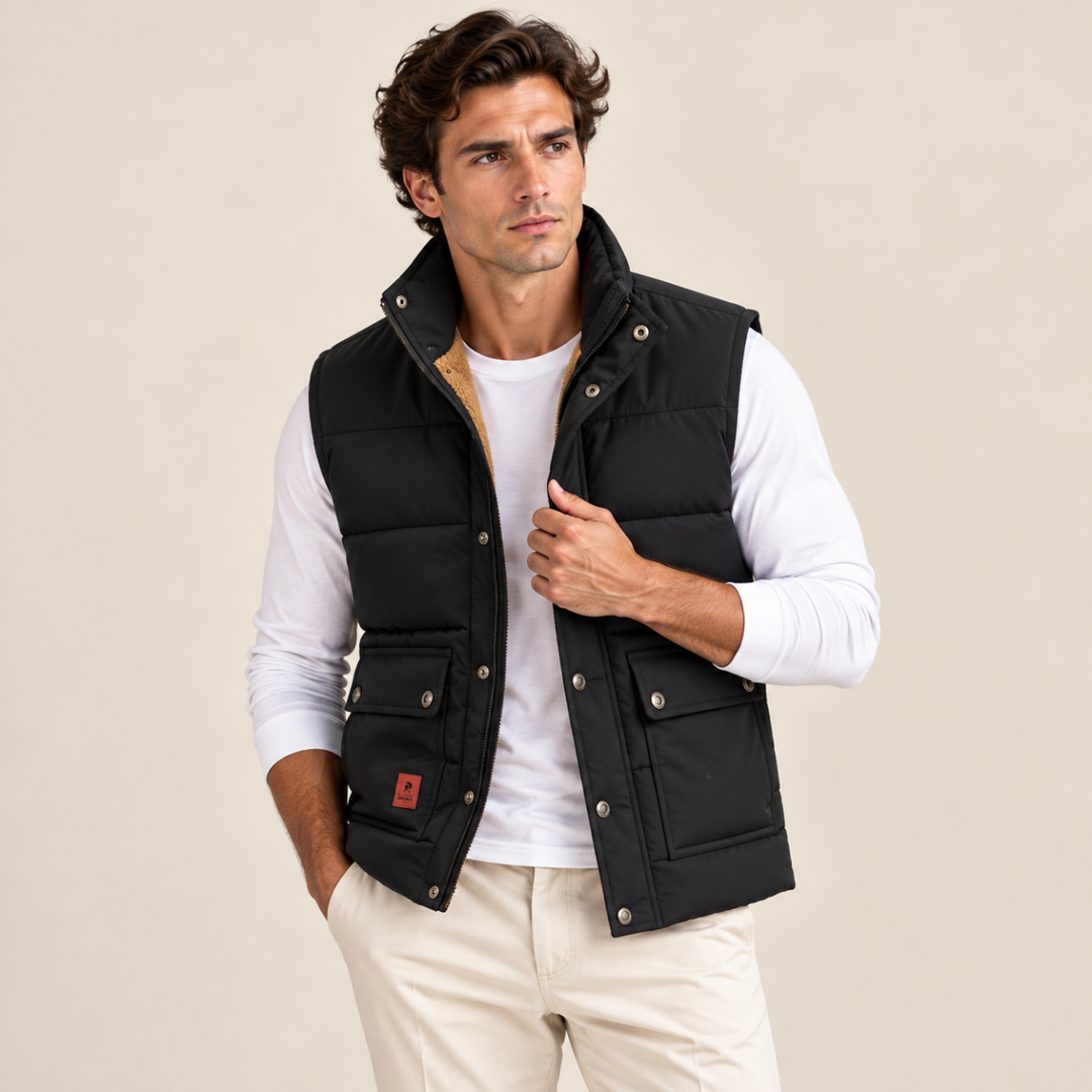 The Aspen Men's Warm Modern Fleece Lined Winter Vest