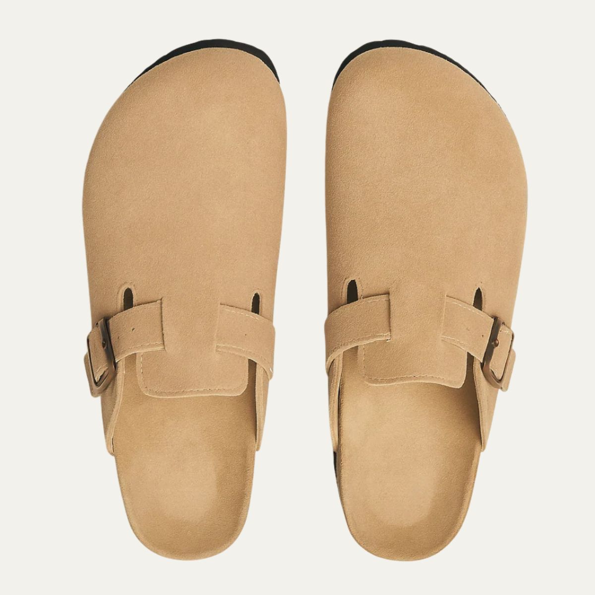 The Amalfi Beige Suede Clogs for Men — Relaxed Old Money Style