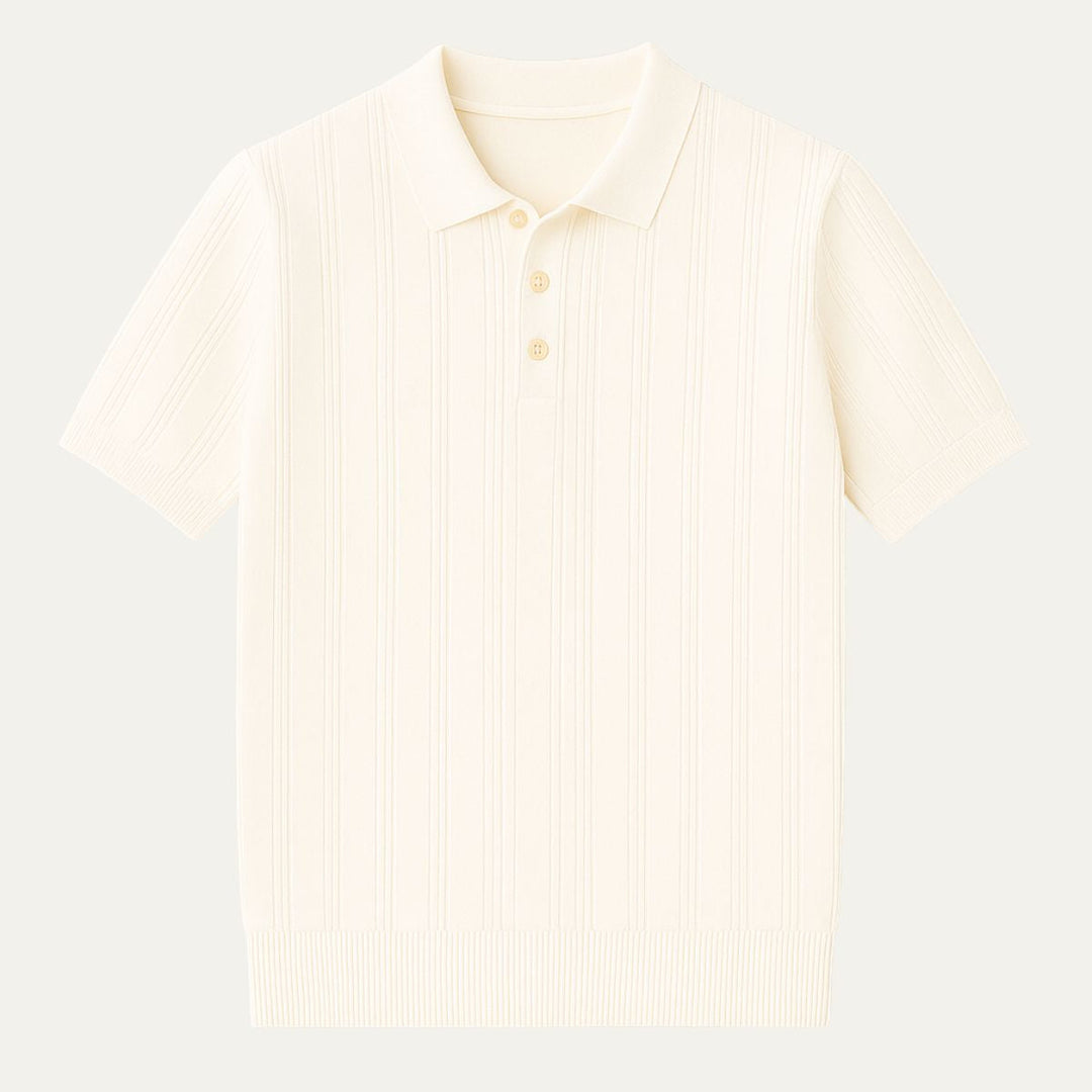 The Bormio Retro Knitted Polo for Men