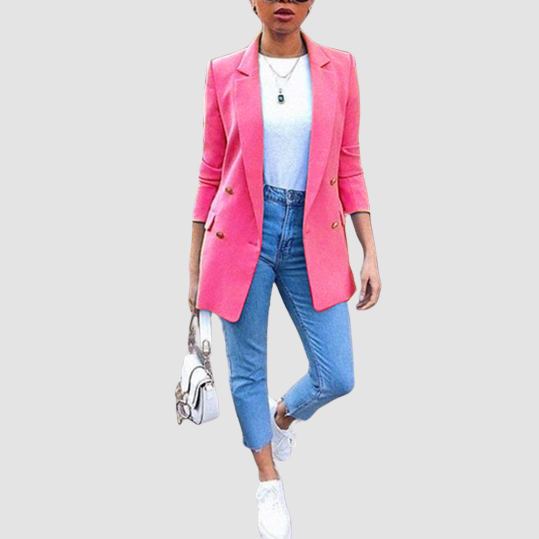 Women's Mid Length Tailored Blazer Jacket