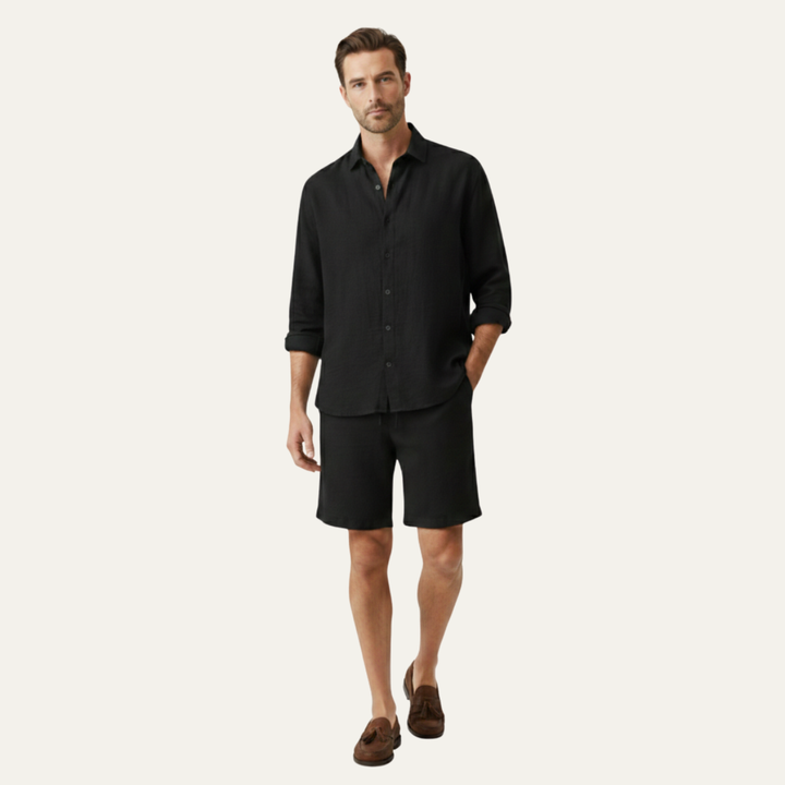 The Brighton Men’s Relaxed Oversized Cotton Button Up Shirt