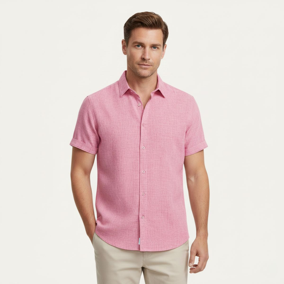 The Monaco Short Sleeve Linen Shirt for Men