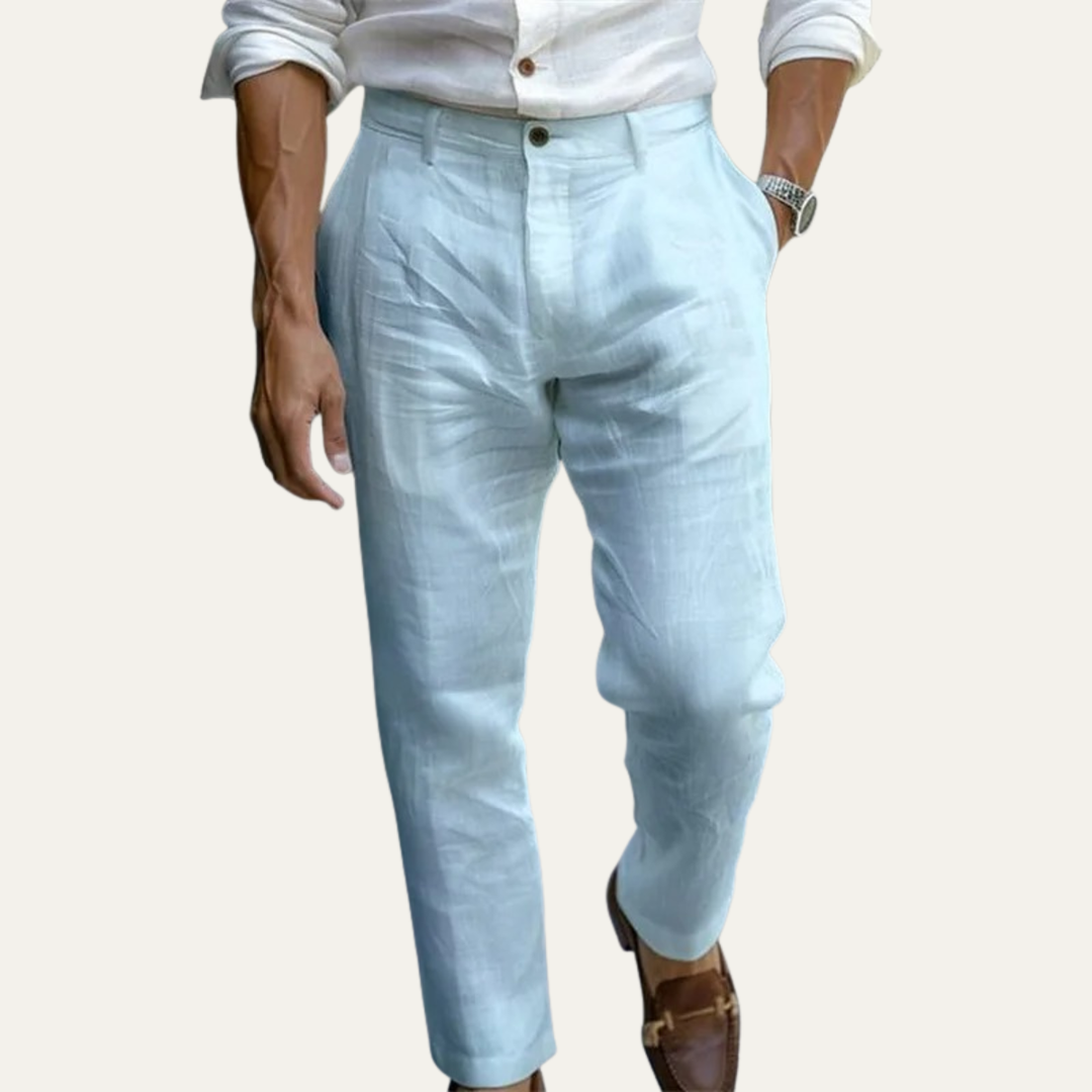 The Elmwood Ridge Men’s Linen Ankle Length Pants