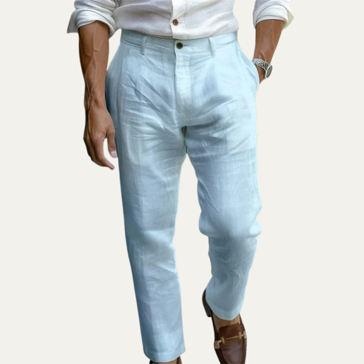 The Elmwood Ridge Men’s Linen Ankle Length Pants