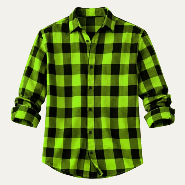 The Desenzano Men’s Trendy Plaid Button-Up Shirt