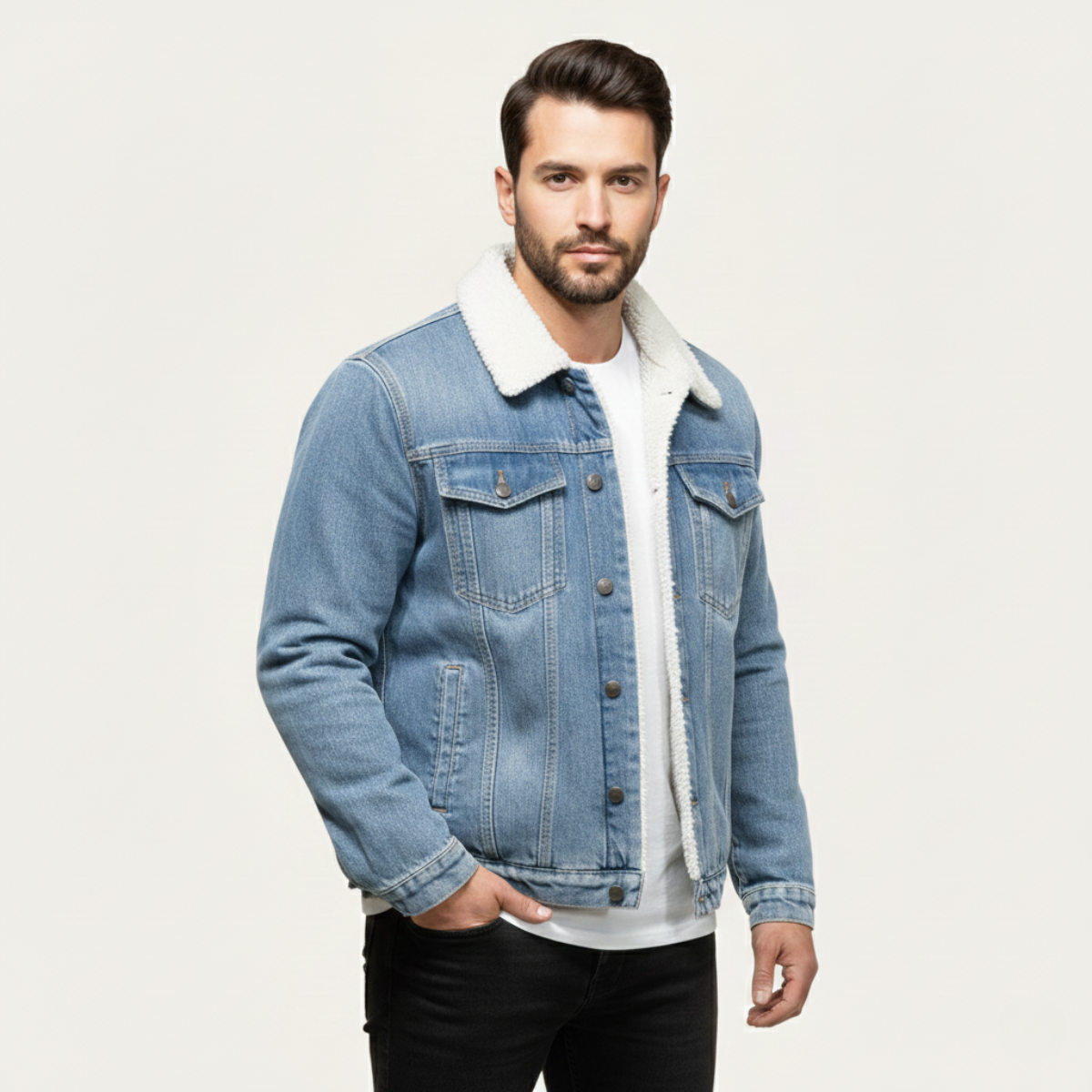 The Kilmarnock Men's Fleece Lined Denim Jacket
