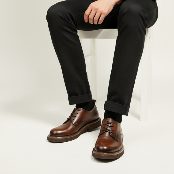 The Trento Men’s Faux Leather Dress Shoe – Formal Lace Up Smart Shoe