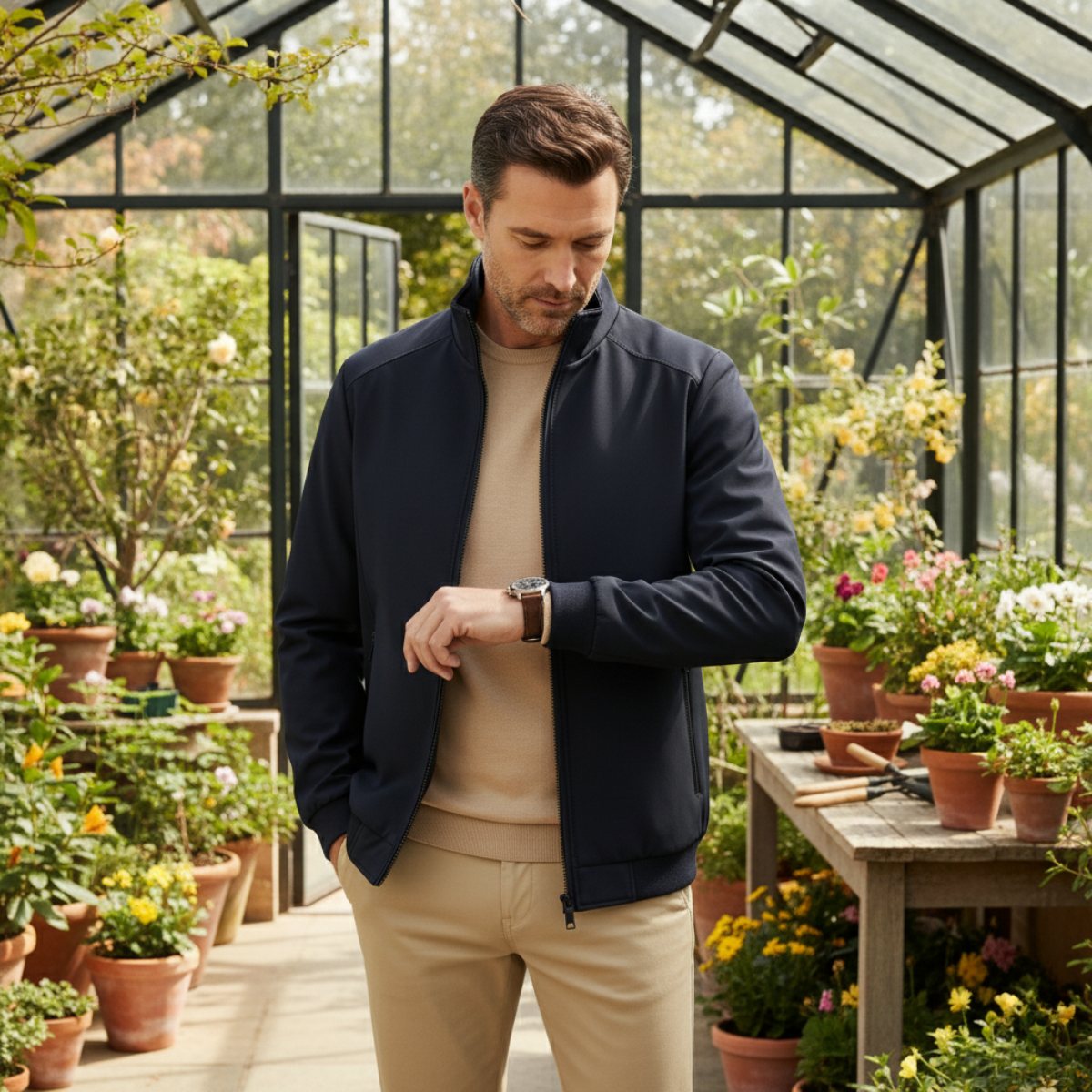 The Eversley Men’s Elegant Warm Fleece Lining Jacket