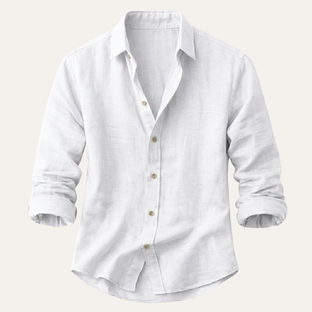 The Meadowrun Men’s Linen Trendy Button Up Shirt