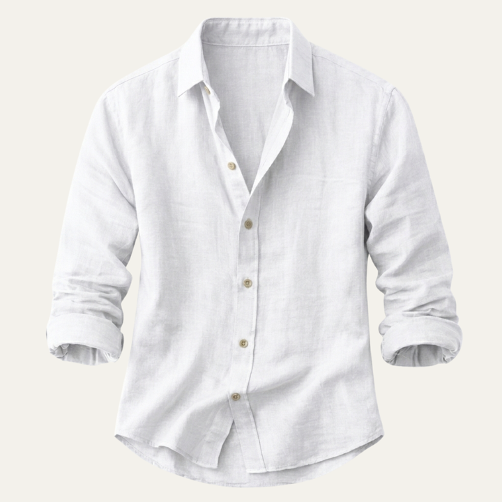The Meadowrun Men’s Linen Trendy Button Up Shirt