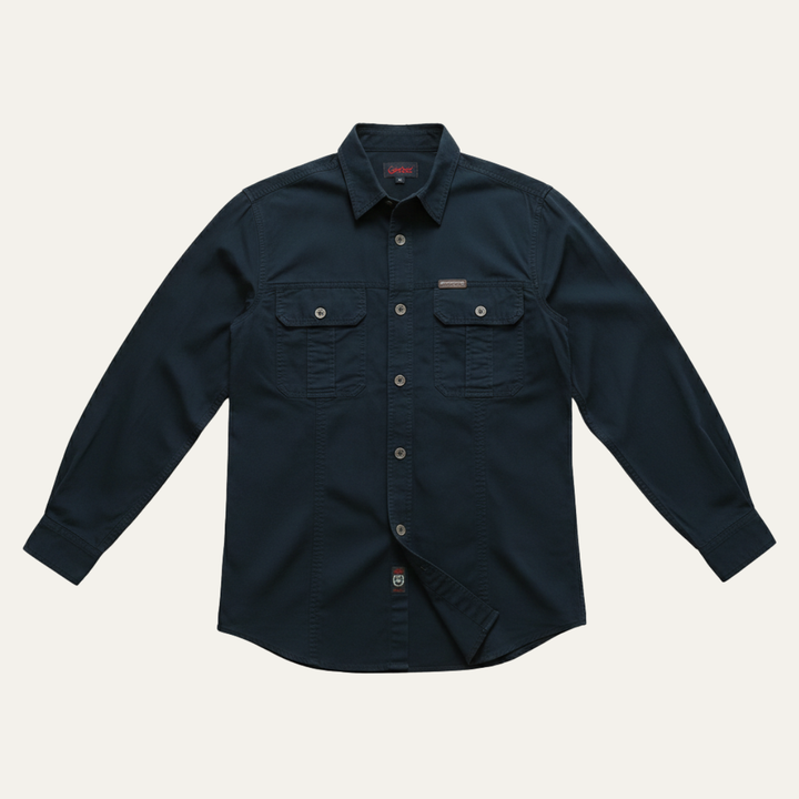 The Cedarfield Men’s Solid Color Multi Pocket Soft Cargo Shirt