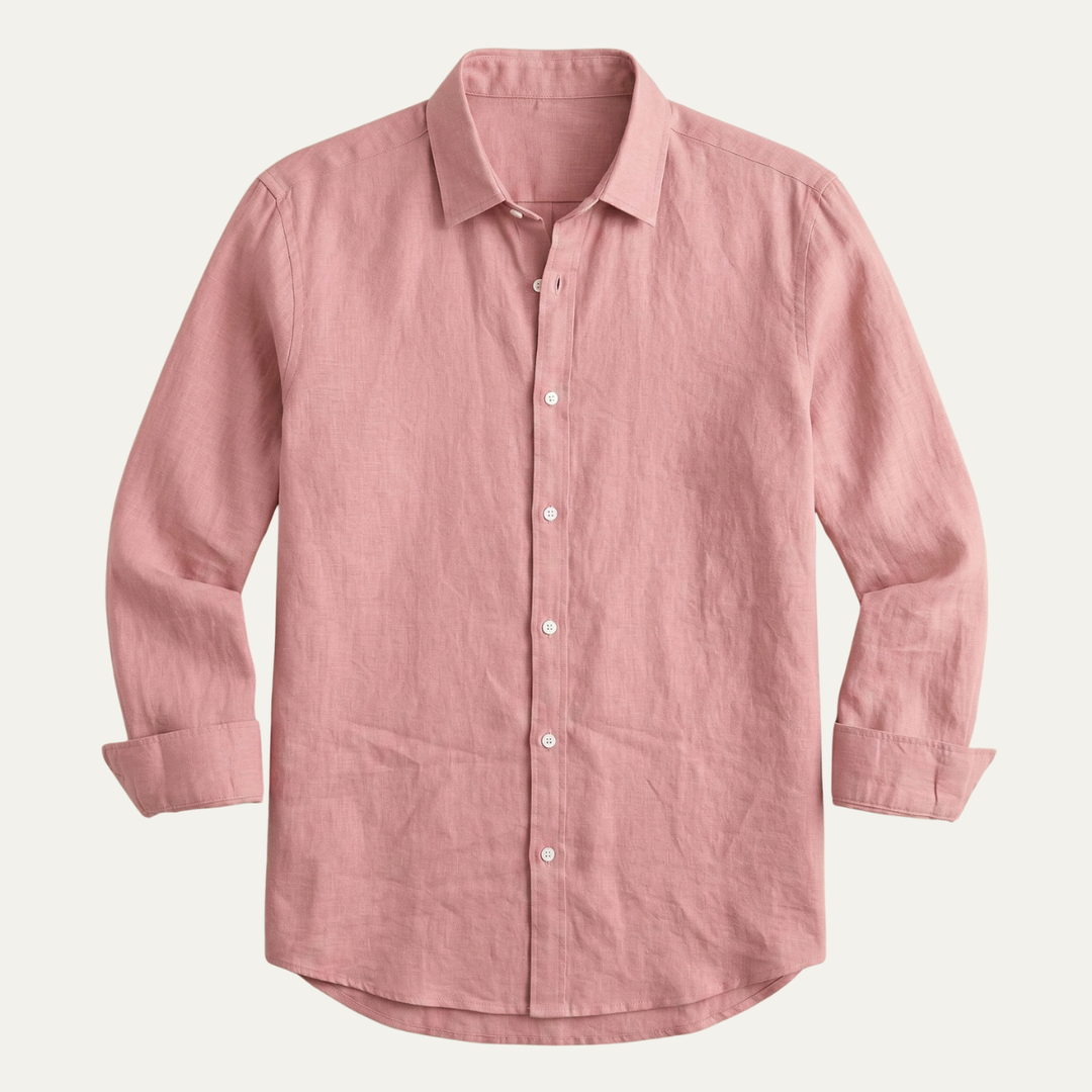 The Glenpark Ridge Men’s Linen Casual Button Up Shirt
