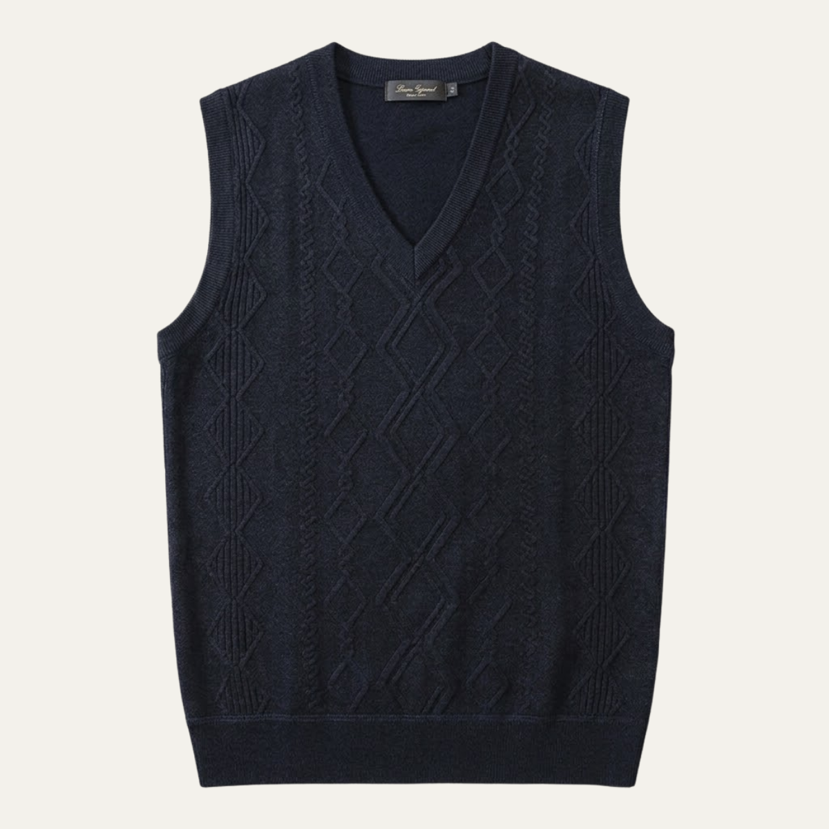 The Canazei Men’s Winter Cable Knitted V Neck Sweater Vest