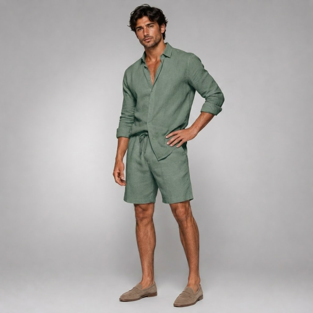 The Brighton Men’s Relaxed Oversized Cotton Button Up Shirt