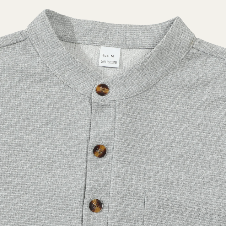 The Manhattan Men’s Waffle Henley Summer Shirt