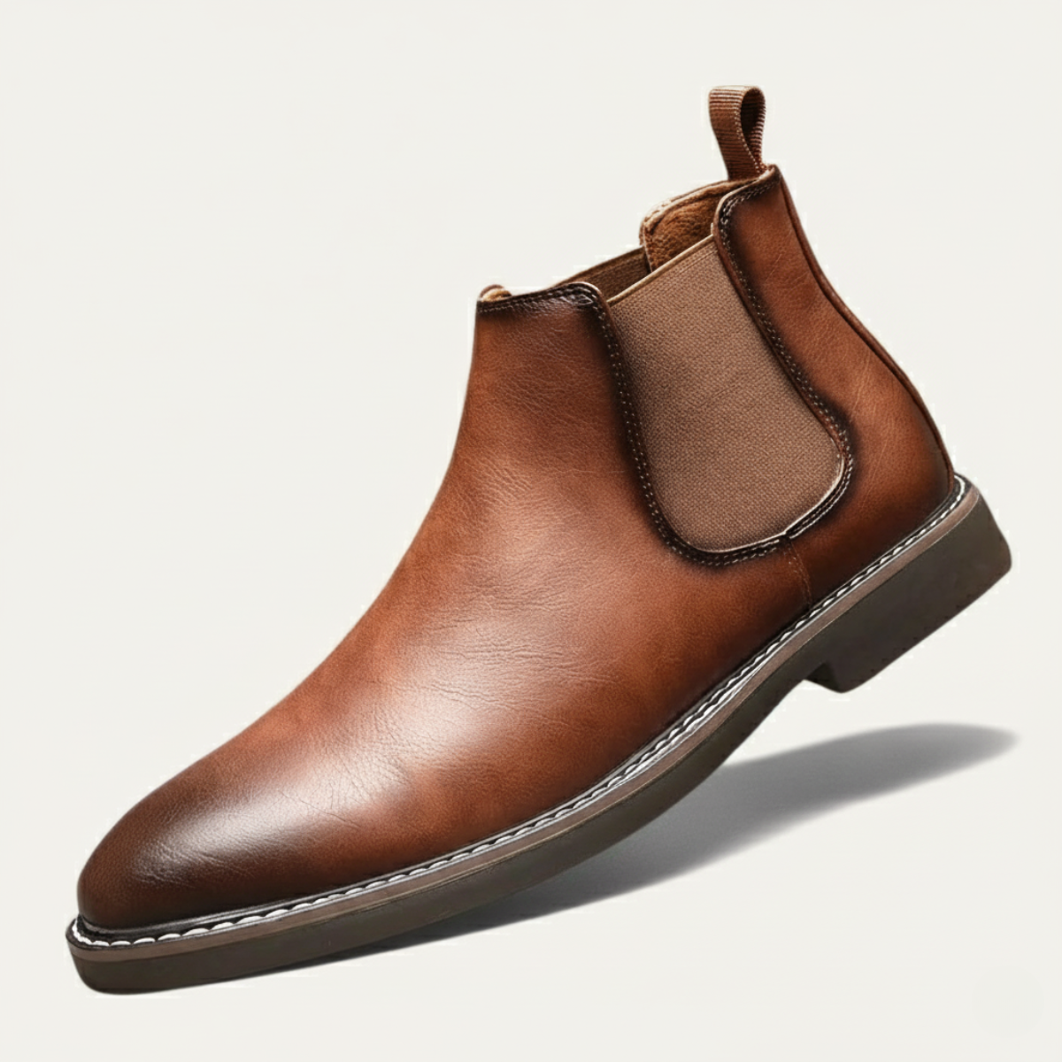 The Wrexham Men's Casual Leather Slip On Chelsea Boots