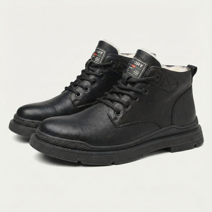 The Silverfield Men’s Classic Lace Up Leather Ankle Snow Boots