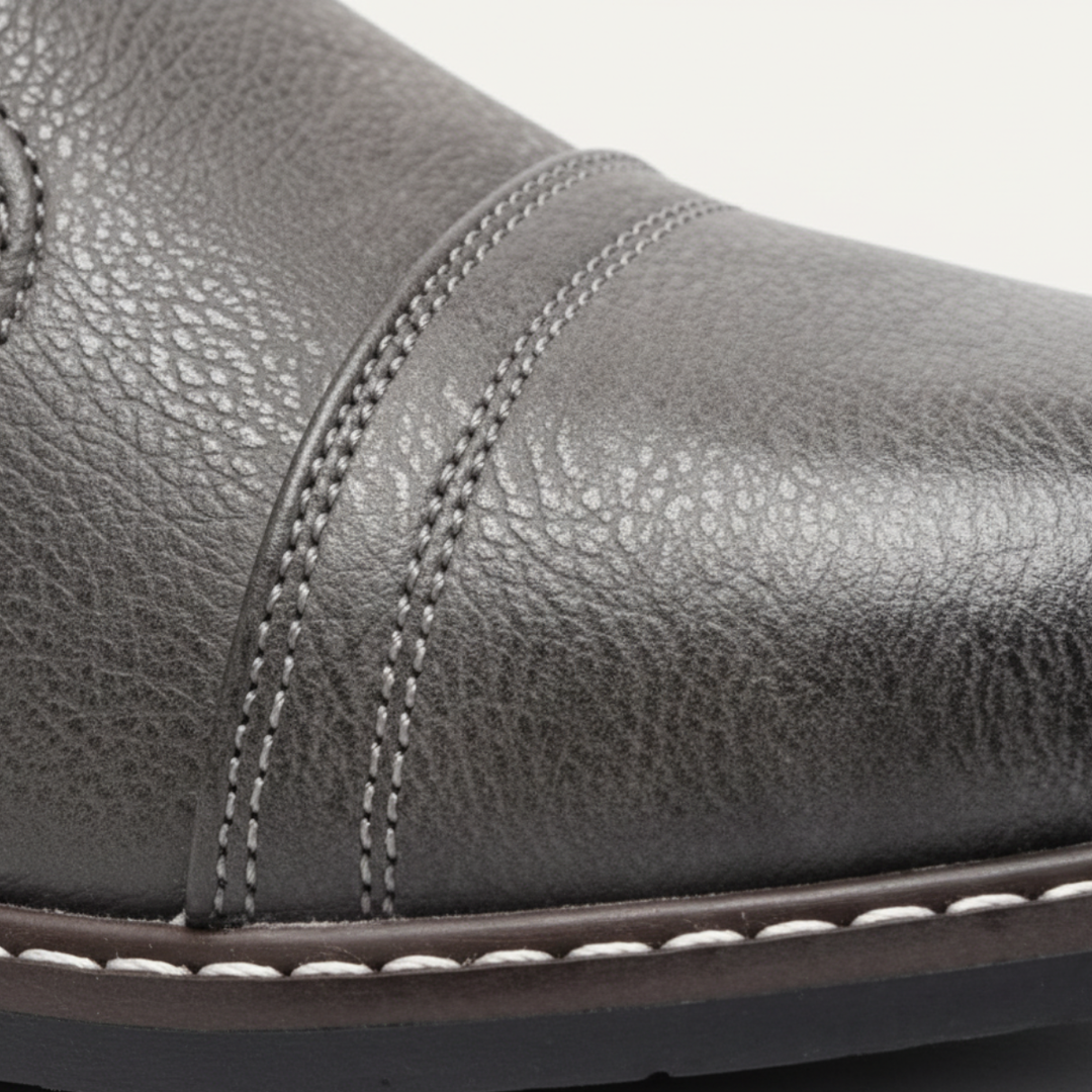 The Porto Cervo Men’s Durable  Faux Leather Lace Up Ankle Boots