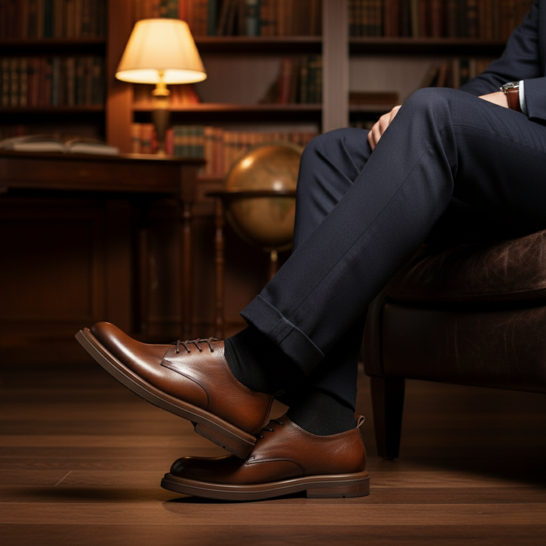 The Trento Men’s Faux Leather Dress Shoe – Formal Lace Up Smart Shoe