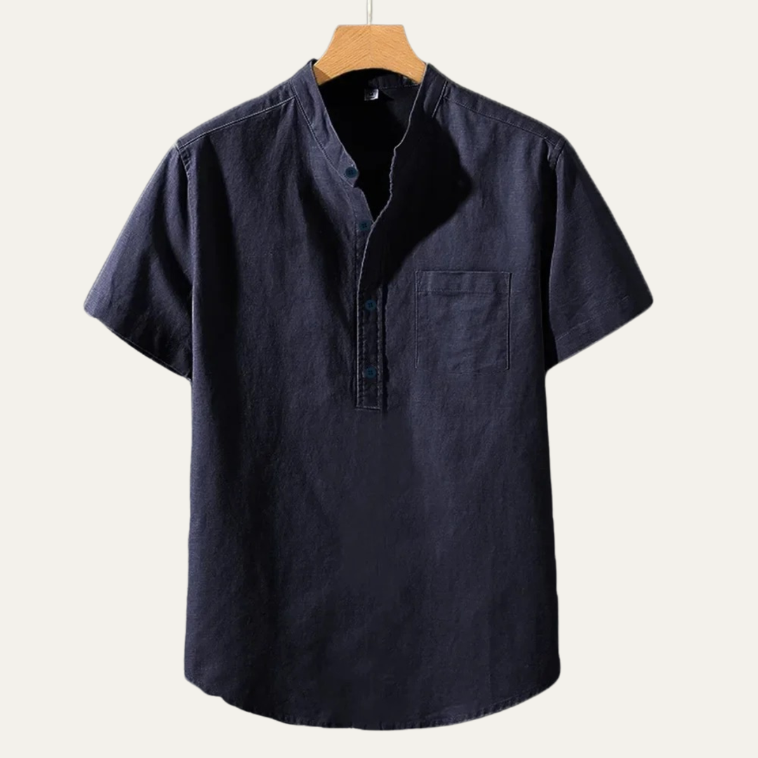 The Lakewood Hill Men’s Breathable Cotton Linen Shirt