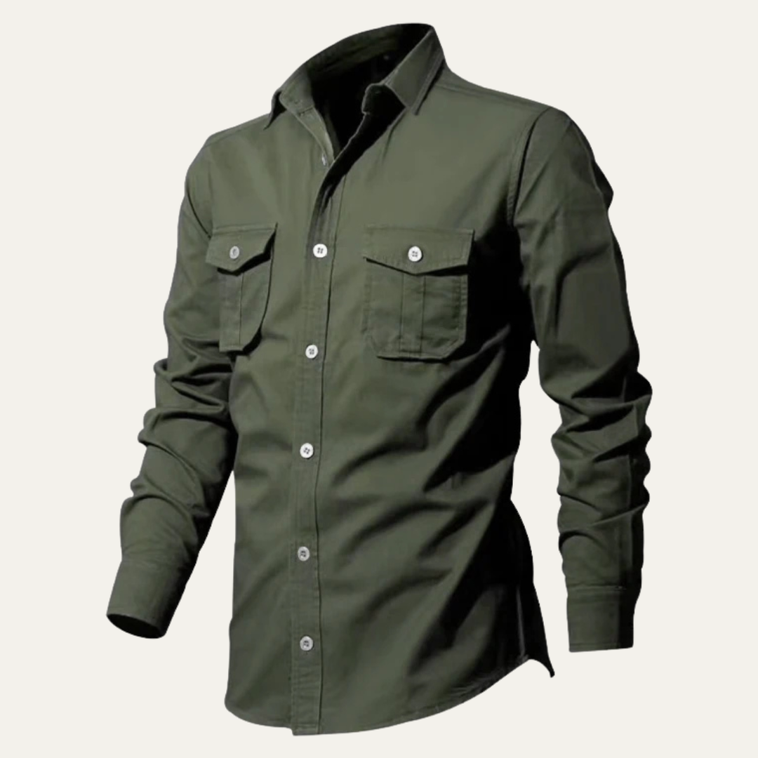 The Brookwater Men’s Retro Solid Button Up Shirt