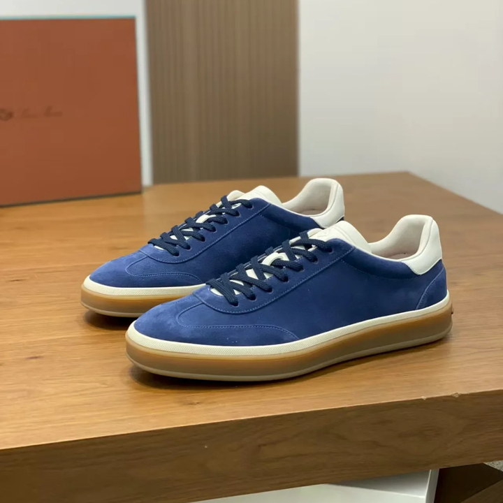 The Madrid Men’s Casual Leather Suede Sneakers with Rubber Sole