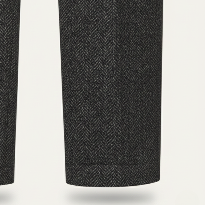 The Norwood Men’s Tweed 3 Piece Suit – Slim Fit Herringbone Jacket, Vest & Pants