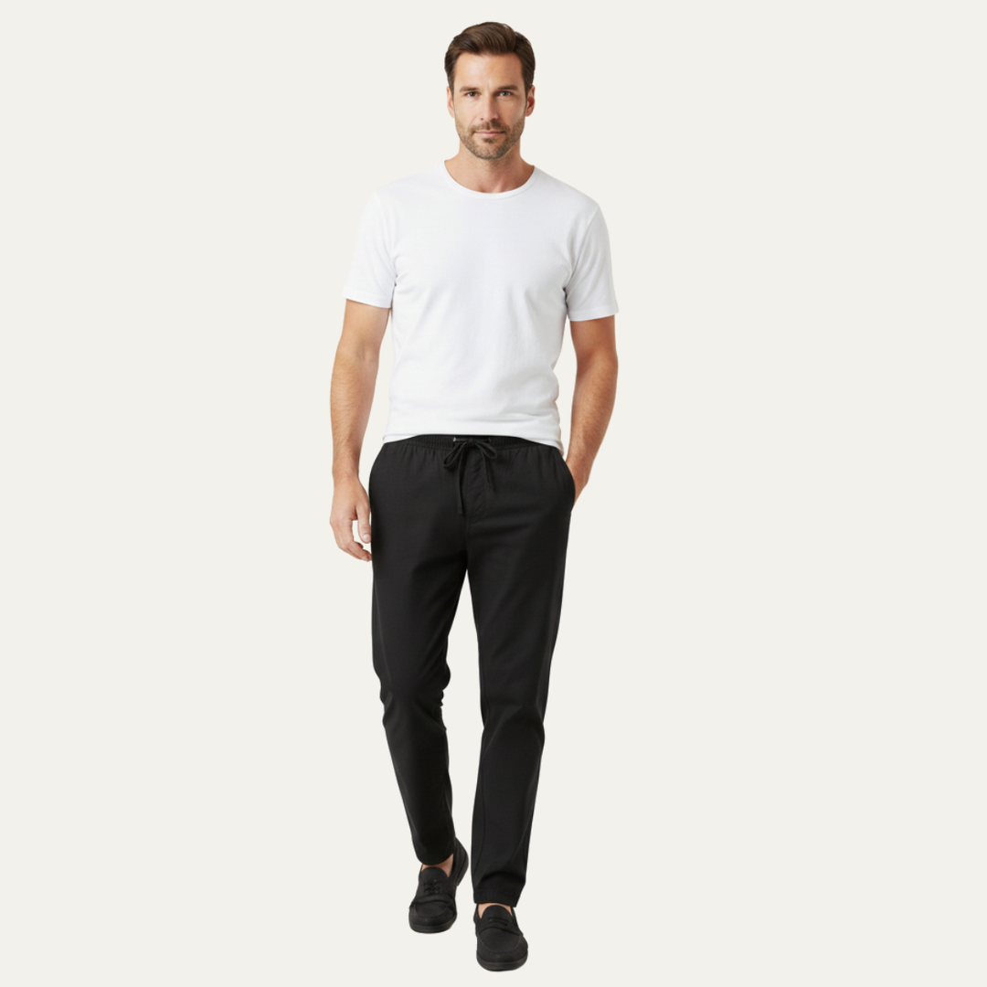 The Meadowwater Men’s Loose Fit Cotton Linen Drawstring Pants