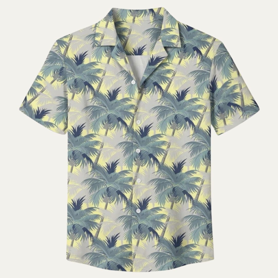 The Silverhill Ridge Men’s Summer Tropical Coconut Print Hawaiian Beach Shirt
