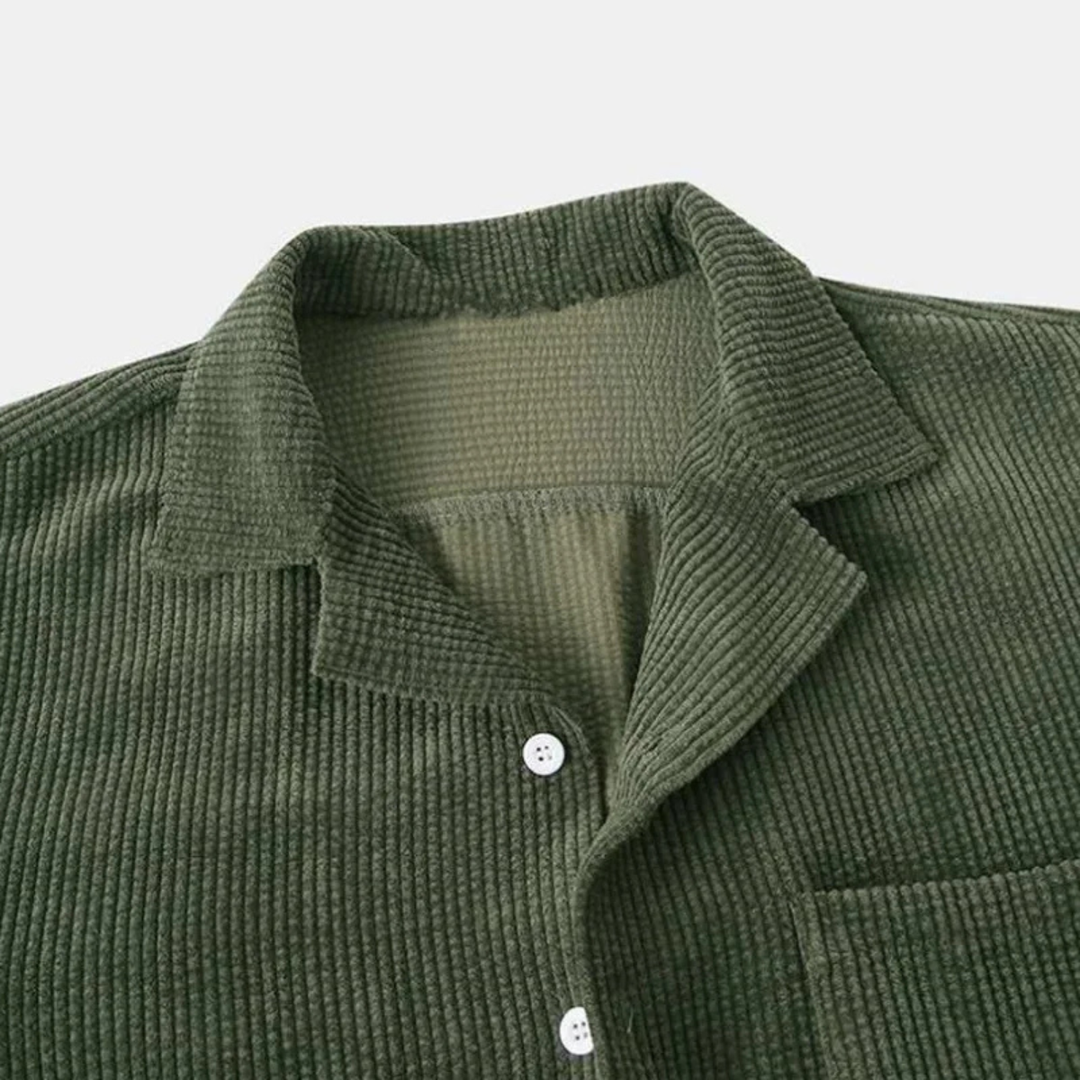 The Yorkminster Men’s Corduroy Summer Set – Shirt & Shorts