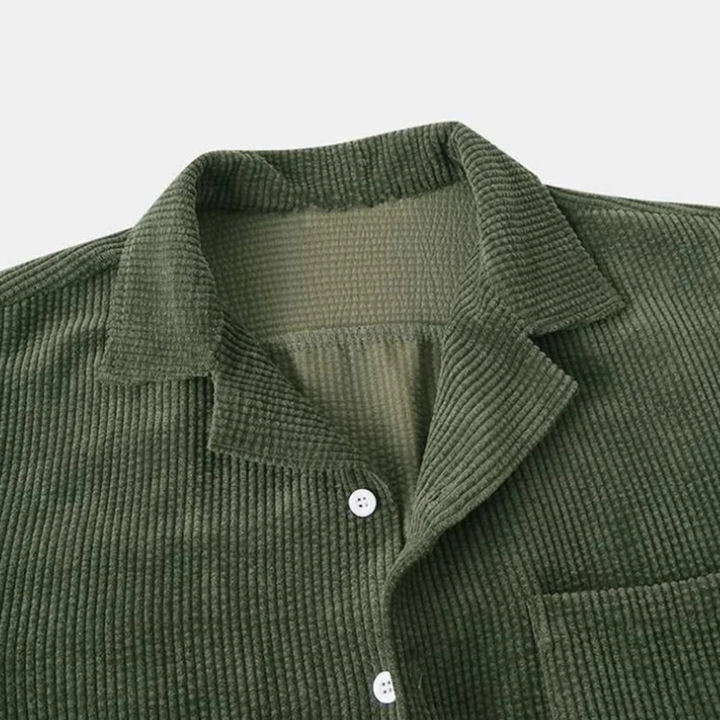 The Yorkminster Men’s Corduroy Summer Set – Shirt & Shorts