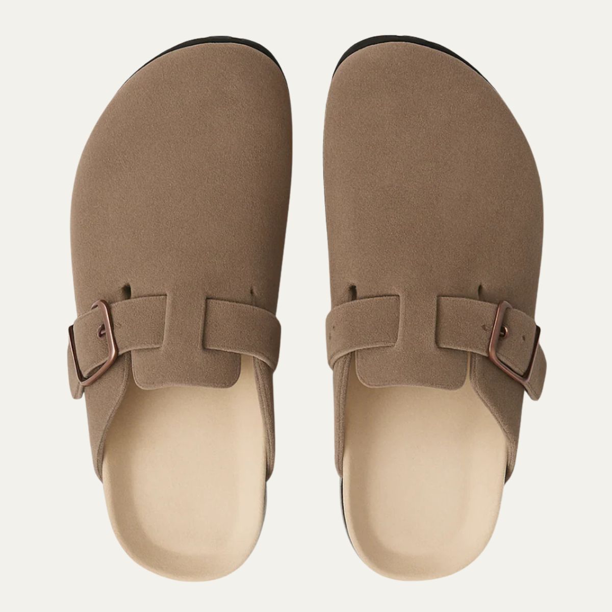 The Amalfi Khaki Suede Clogs for Men — Relaxed Old Money Style