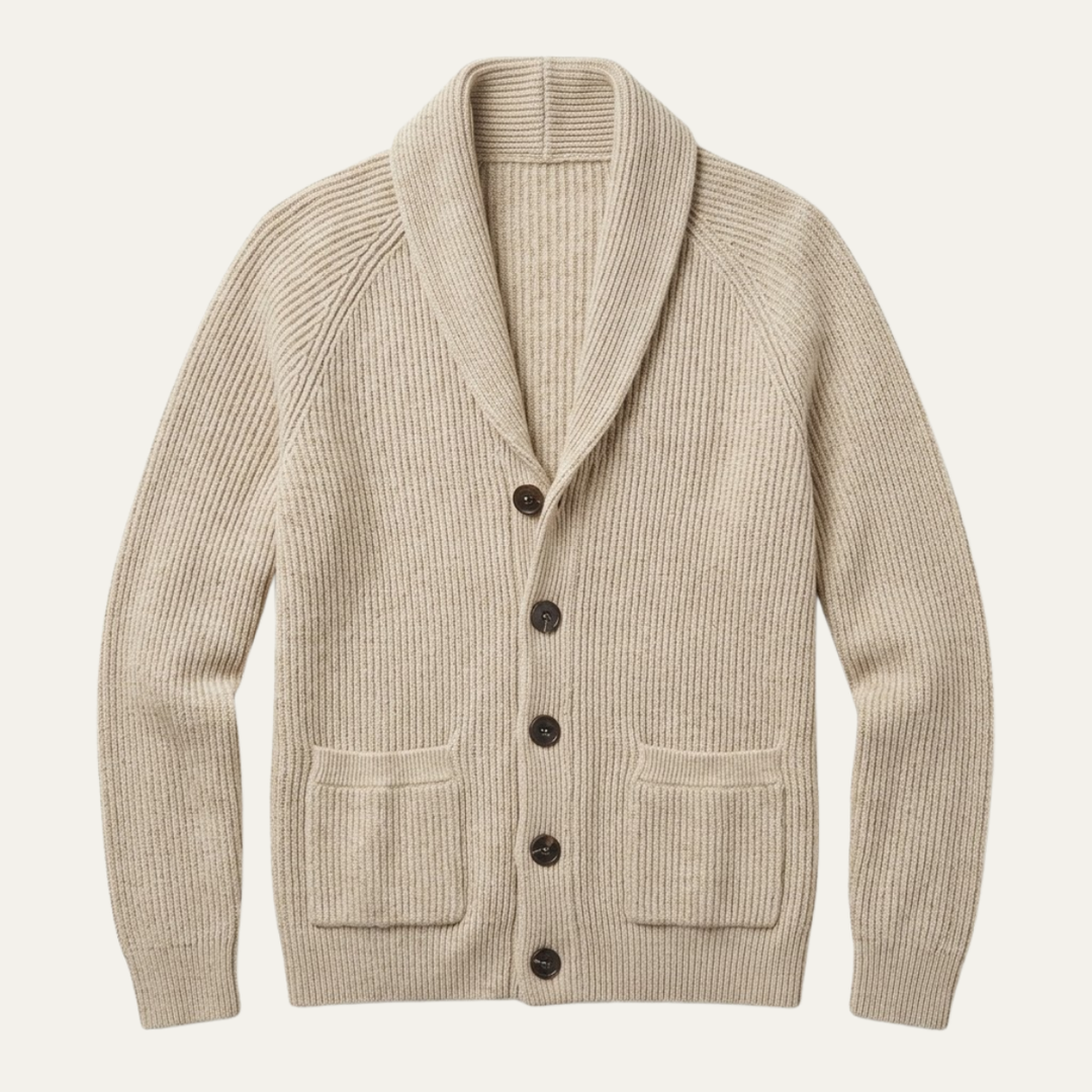 The Oxford Men’s Shawl Collar Knitted Button Up Cardigan