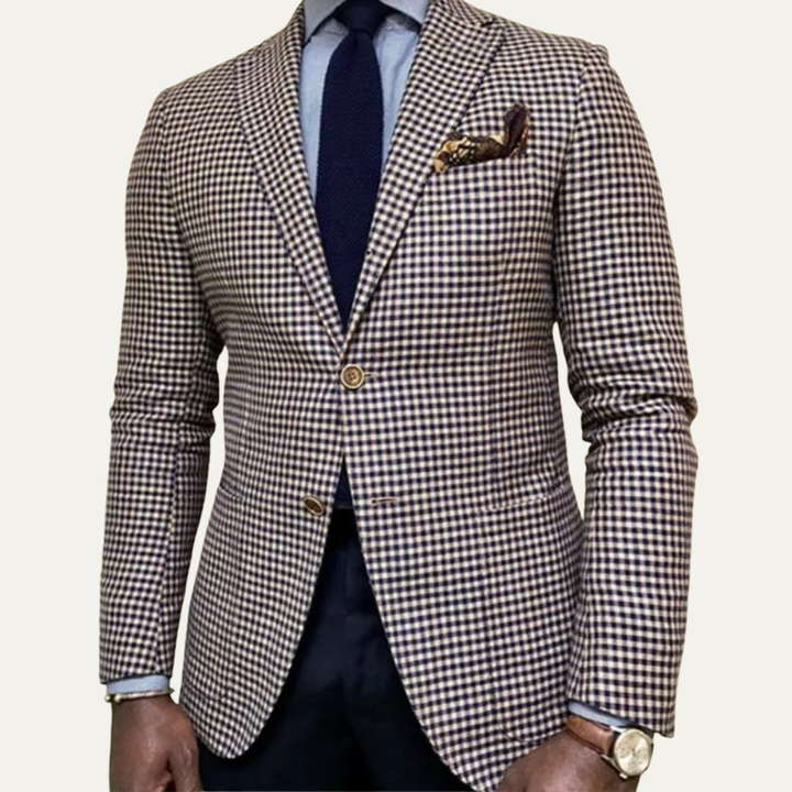 The Crossfield Men’s Gingham Smart Blazer Jacket