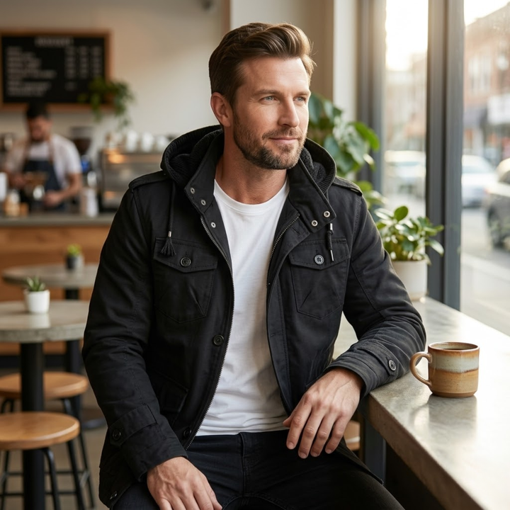 The Oakfield Men’s Warm Fleece Lined Hooded Winter Parka Jacket