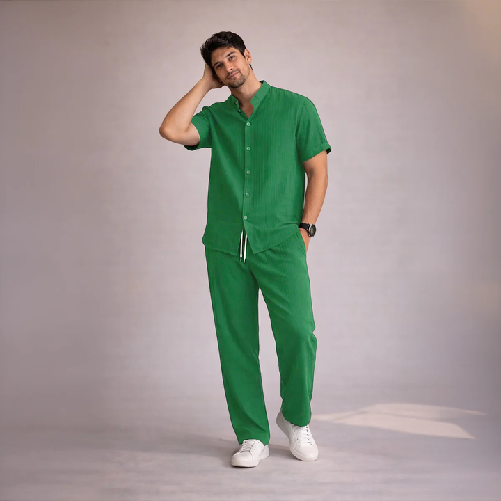The Pinewater Men’s Linen Summer Trendy Set – Shirt & Pants