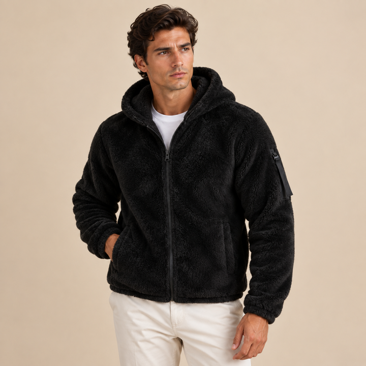 The Braxton Men’s Fleece Warm Soft Velvet Hoodie Jacket
