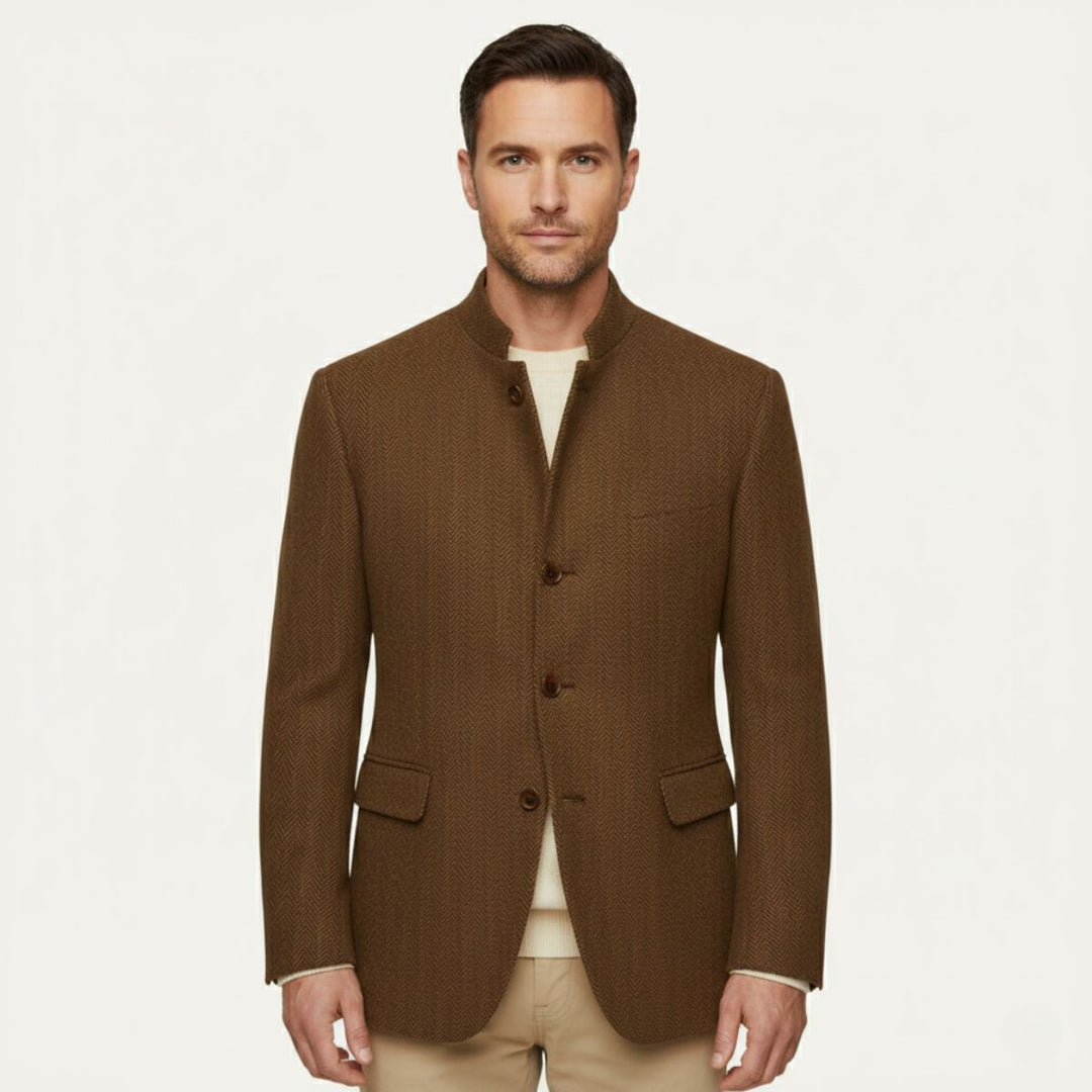 The Milverstone Men’s Single Breasted Tweed Blazer Jacket