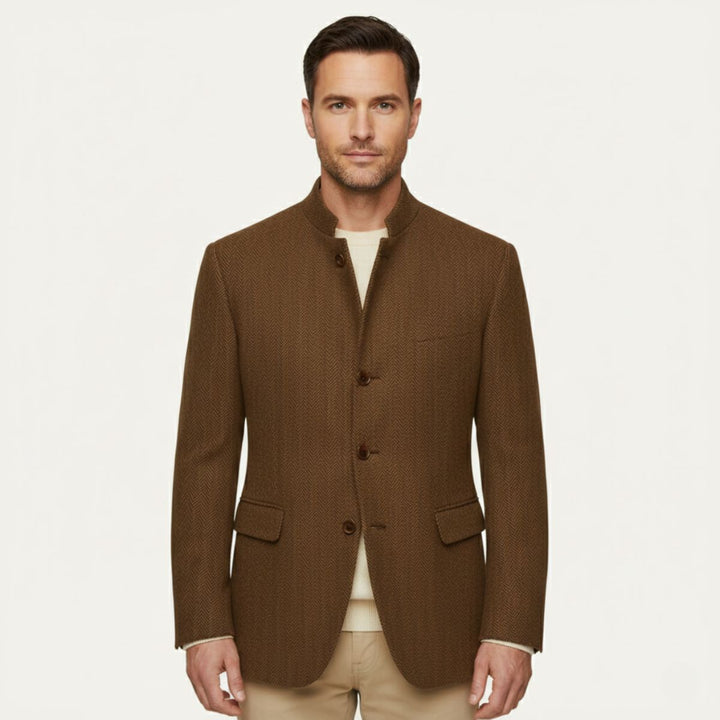 The Milverstone Men’s Single Breasted Tweed Blazer Jacket