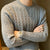 The Versailles Cashmere Merino Wool Knit Sweater for Men - Grey