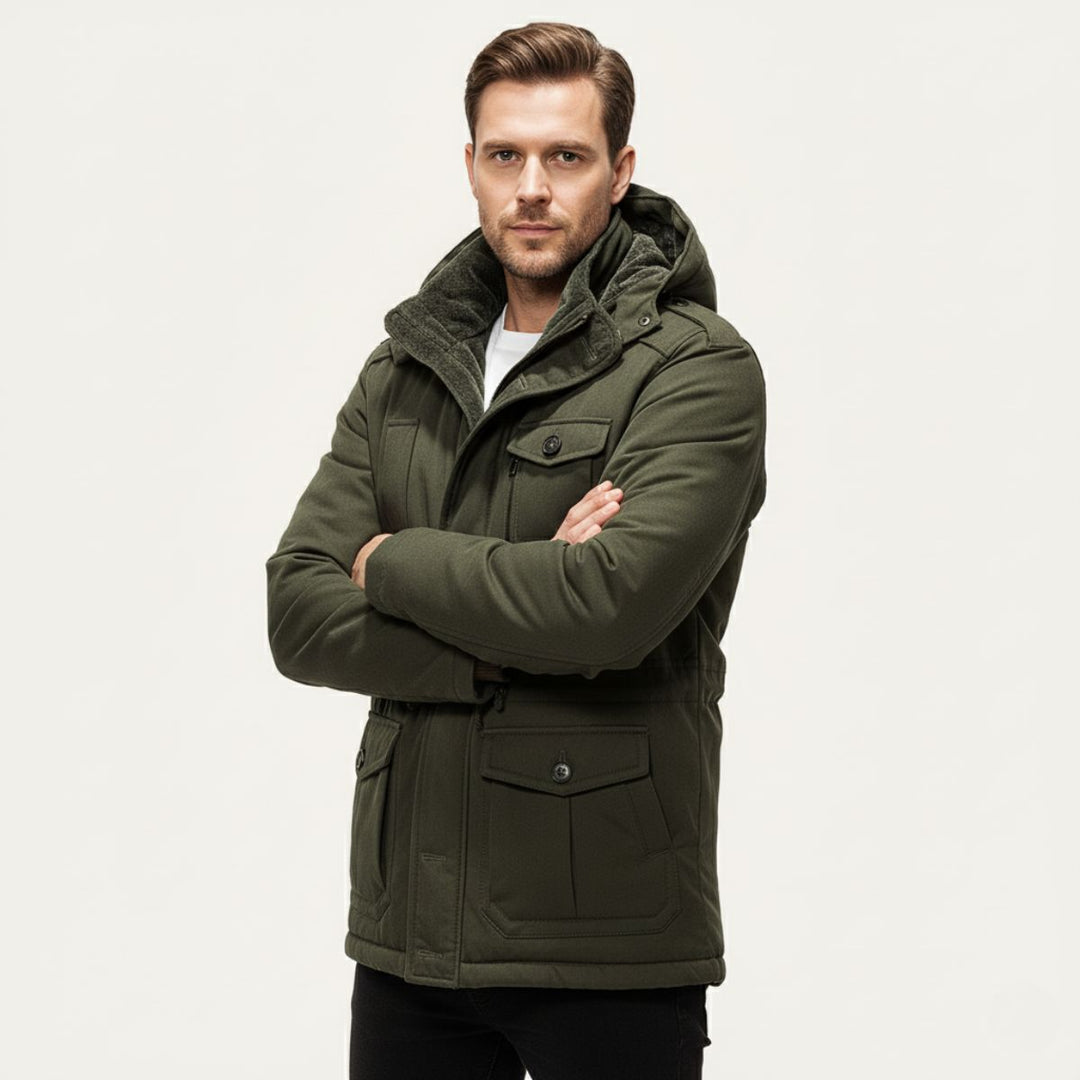 Men’s Insulated Winter Hooded Parka Jacket