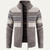 The Cortona Men’s Warm Winter Patterned Knit Zip Jacket