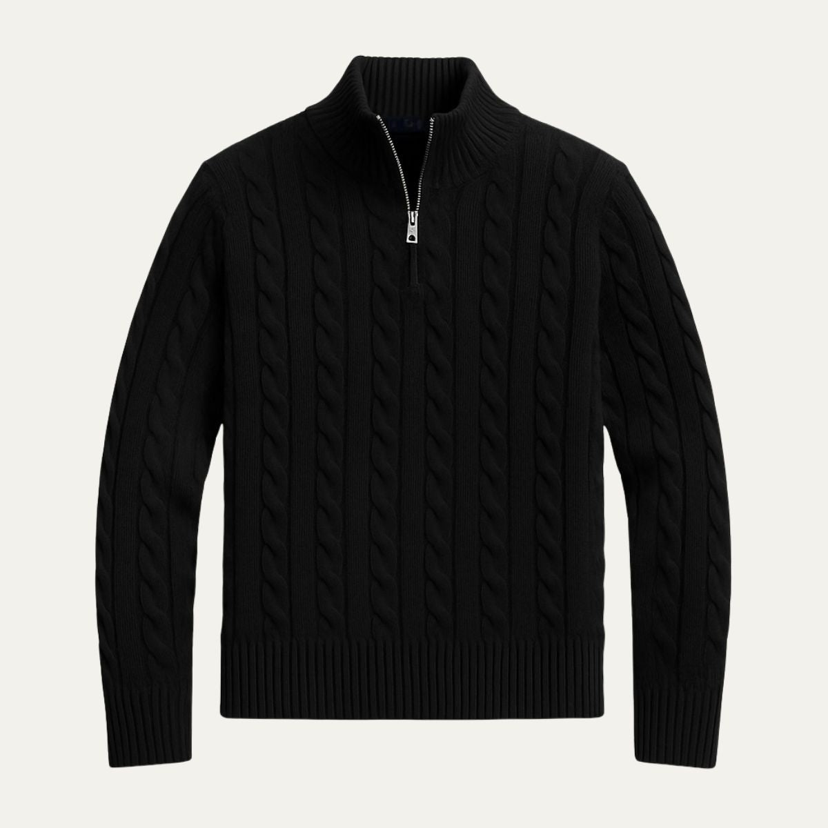 The Genève Old Money Half Zip Sweater for Men - 100% Merino Wool