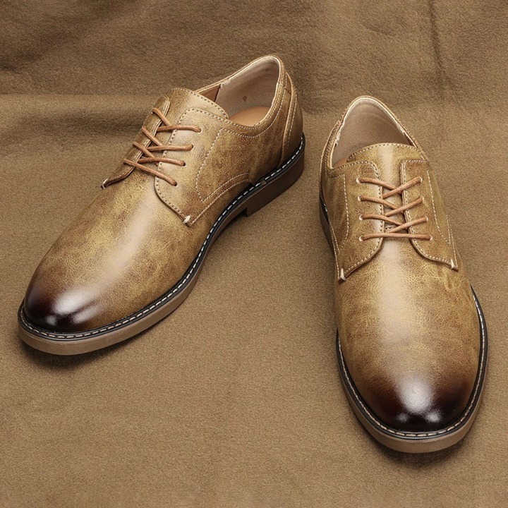 The Monopoli Men’s Lace Up Casual Oxford Leather Shoes