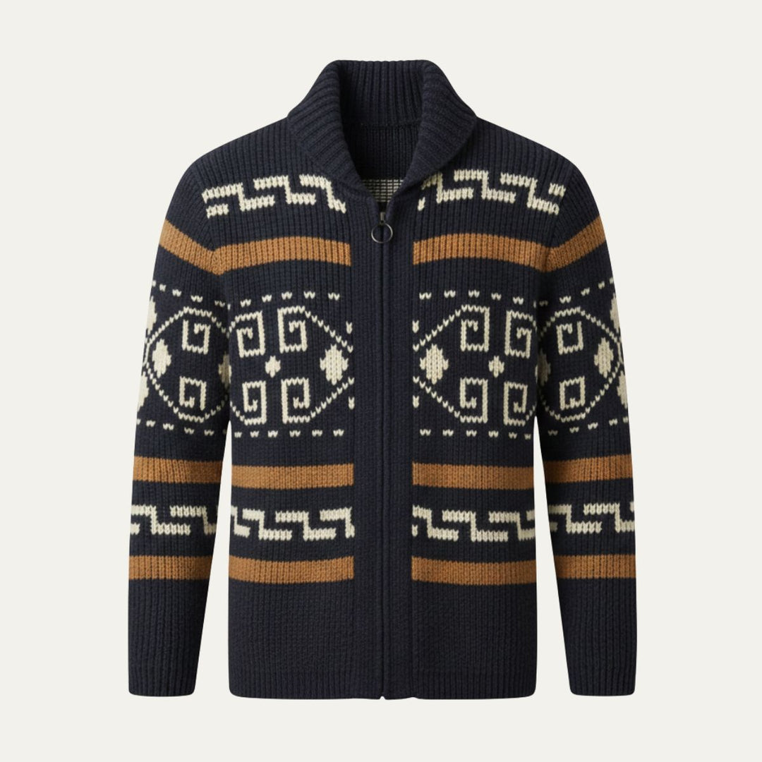 The Orvieto Men’s Vintage Thick Winter Shawl Collar Knit Cardigan