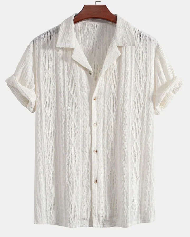 The Greenwich Men's Trendy Short Sleeve Button Up Shirt